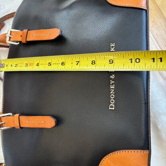 Dooney & Bourke Claremont Leather Black/Brown Domed Satchel/Crossbody/Sh… - Picture 16 of 16